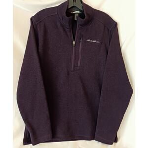 Eddie Bauer Half Zip Pullover Fleece Sweater Size Medium